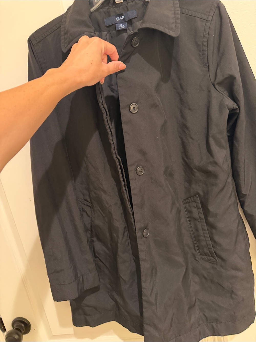Gap size medium black button up jacket - Picture 3 of 3